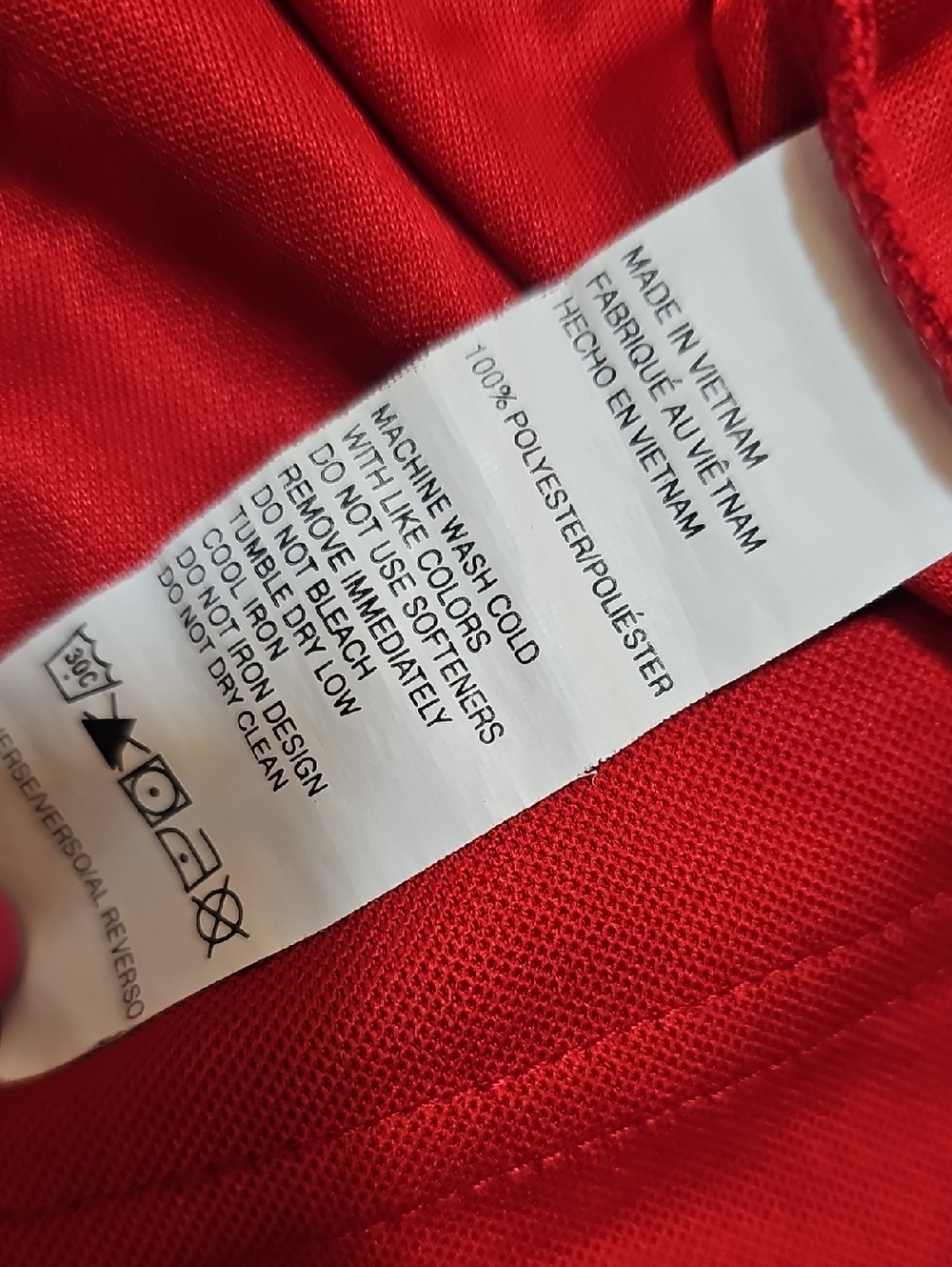 Izod Golf Short Sleeve Polo Red Diamond Pattern Mens Large L - Picture 4 of 5